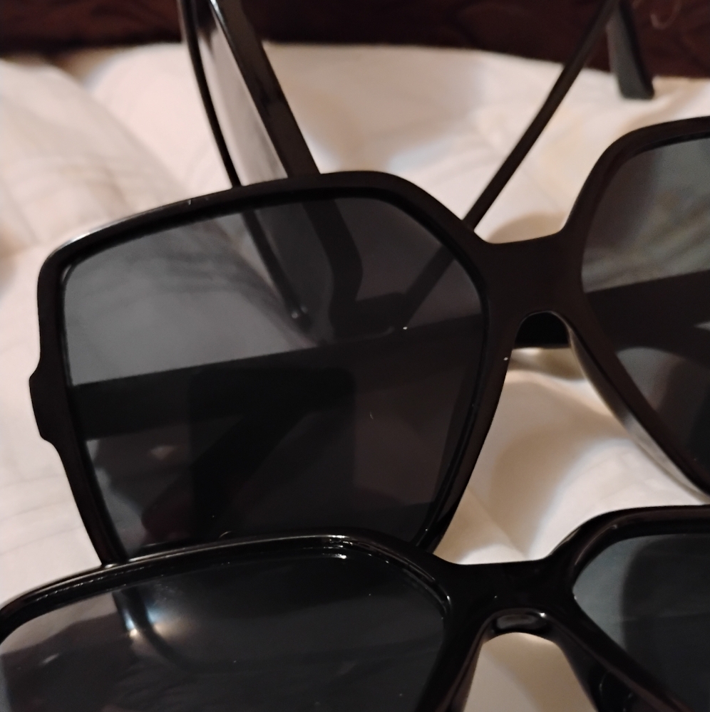 🔥New 2025 Gorgeous Oversized Black Silk Diva Square Ladies Eye Wear AC Lens - Picture 4 of 6